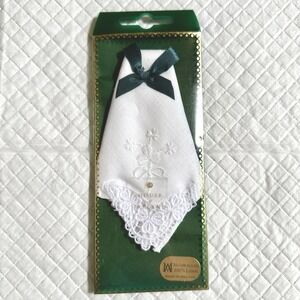 Vintage House of Ireland Irish Linen Handkerchief Lace Trim NIB McCaw Allan